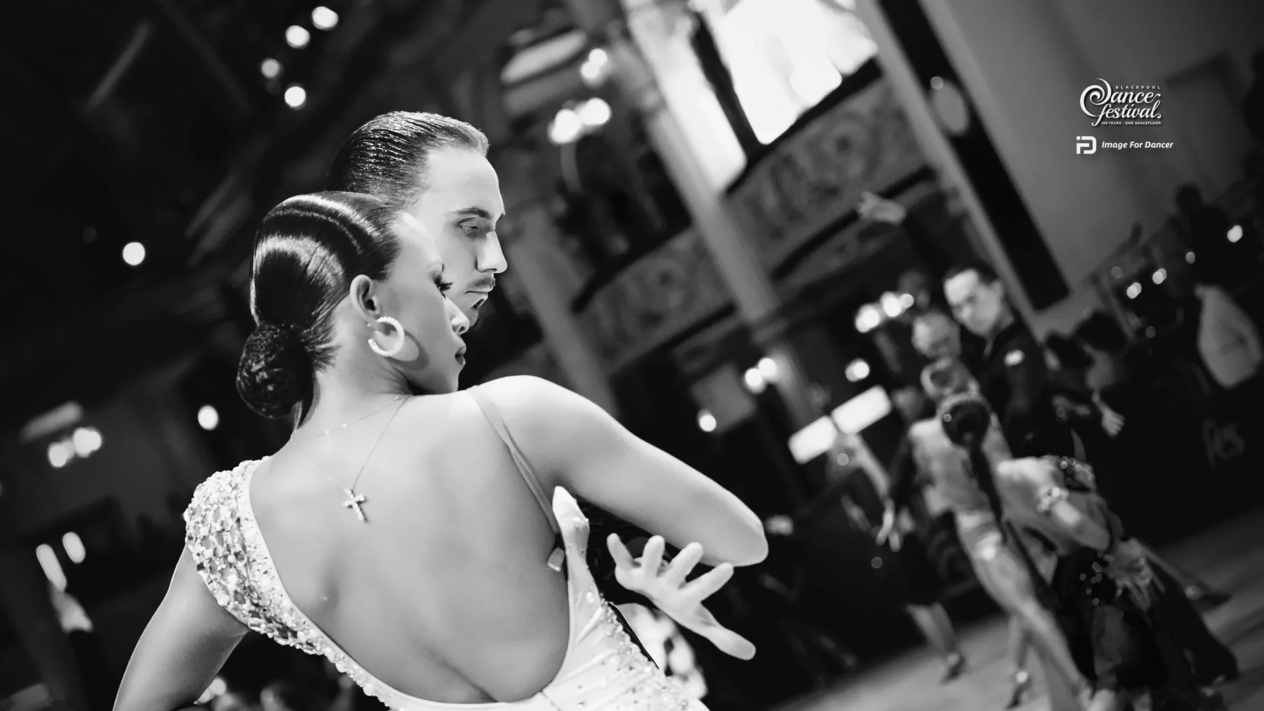 Ballroom dancers at Blackpool Dance Festival photographed by IFD